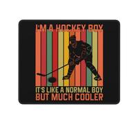 Tappetino per Mouse I'm A Hockey Boy It's Like A Normal Boy But Much Cooler Desk Mat con Bordi Cuciti Mouse Mat Migliora Precisione E velocità Tappetino Scrivania per Ufficio Laptop 25X30Cm