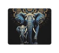 Tappetino per mouse impermeabile da gioco, con base in gomma antiscivolo, due elefanti, tappetino per mouse quadrato per computer portatile, lavabile, tappetino da scrivania per tavolo da ufficio e