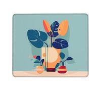 Tappetino per mouse in bambù con tartaruga blu e arancione, 22 x 26,2 cm, tappetino per mouse da gioco, multi-codice