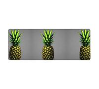 Tappetino per mouse in gomma con ananas lungo e grande per computer da ufficio, 30,5 x 80 cm