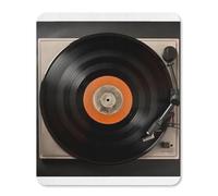 Tappetino per mouse in gomma, impermeabile, vintage, stampa di dischi in vinile, antiscivolo, tappetino di protezione per scrivania, per giochi, ufficio e uso domestico