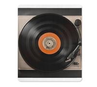 Tappetino per mouse in gomma, impermeabile, vintage, stampa di dischi in vinile, antiscivolo, tappetino di protezione per scrivania, per giochi, ufficio e uso domestico