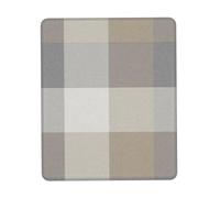 Tappetino per mouse in gomma morbida con bordo di bloccaggio, design verticale, 7,9 x 9,5 pollici, grigio chiaro e avorio, multi-formato