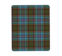 Tappetino per mouse in gomma morbida con bordo di bloccaggio, motivo scozzese tartan scozzese Anderson, multi-dimensione, design verticale, 7 x 8,6 pollici