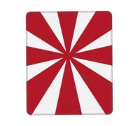 Tappetino per mouse in gomma morbida multi-dimensione con bordo di bloccaggio, design verticale, 7 x 8,6 pollici, a strisce bianche e rosse