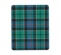 Tappetino per mouse in gomma morbida multi-formato con bordo di bloccaggio, design verticale, 7,9 x 9,5 pollici, motivo: tartan antico da caccia scozzese Leslie