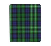 Tappetino per mouse in gomma morbida multi-formato con bordo di bloccaggio, motivo scozzese Graham Tartan Plaid, design verticale, 7 x 8,6 pollici