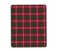 Tappetino per mouse in gomma morbida multi-formato con bordo di bloccaggio, motivo tartan Clan Crawford, design verticale, 7,9 x 9,5 pollici
