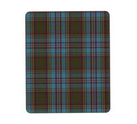 Tappetino per mouse in gomma morbida multi-formato con bordo di bloccaggio, motivo tartan della famiglia Anderson Clan, design verticale, 10 x 12 pollici