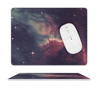 Tappetino per mouse in pelle, impermeabile, con base antiscivolo, motivo: campo stellare nello spazio profondo, stampato, per computer portatile, ufficio, casa, gaming