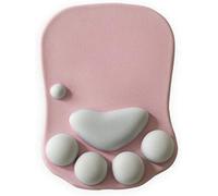 Tappetino per mouse in silicone a forma di artiglio di gatto, in poliuretano, per ufficio, con simpatico tappetino in silicone ispessito (rosa)