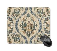 Tappetino per mouse in stile country francese, con base in gomma antiscivolo, tappetino per mouse quadrato, tappetino per mouse da scrivania, per laptop, ufficio, accessori regalo, 25 x 30 cm