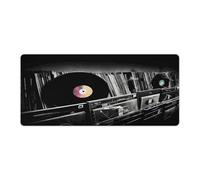Tappetino per mouse in vinile con stampa di dischi per computer, tappetino per mouse da gioco per casa e ufficio