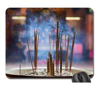 Tappetino Per Mouse, Incense Prayer Travel Temple Religion Mousepad Confortevole Tappetino Mouse Gaming Bordi Cuciti Mouse Pad Per Gaming Computer 25X30Cm