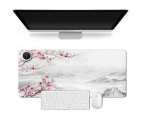 Tappetino per mouse invernale per scrivania, scalda mani e piedi, con 3 livelli di riscaldamento e 3 ore di spegnimento automatico, 80 x 33 cm, impermeabile, in pelle PU, per gaming, laptop, ufficio