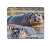 Tappetino per mouse ippopotami tappetino per mouse tappetino da scrivania tappetino per mouse per uomo donna tappetino per computer con base in gomma antiscivolo tappetino per tastiera per lavoro