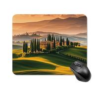 Tappetino per mouse italiano toscano con bordo cucito, tappetino per mouse di alta qualità, panno lavabile, tappetino per mouse in gomma antiscivolo, design perfetto per giochi, laptop, lavoro in