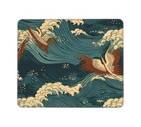 Tappetino per Mouse Japan Wave Wallpapers Print 25X30Cm Liscio Tappetini per Il Mouse Antiscivolo Mousepad per Lavoro Computer