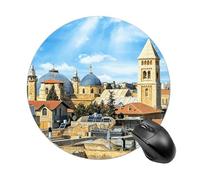 Tappetino Per Mouse Jerusalem Old City Church_ Mousemat | 20Cm Mousepad Lavabile Antiscivolo Tappetino Mouse Per Laptop Ufficio Gioco