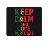 Tappetino per Mouse Keep Calm And Love Portugal Mouse Pad Waterproof Desk Mat Migliora Precisione E velocità Protezione Scrivania da Ufficio per Ufficio Gaming Laptop 25X30Cm