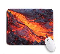 Tappetino per Mouse Lava Eruption Volcano Tolbachik Magma Flow Geology Volcanic Fire Mousepad Forma Rettangolare Facile da Pulire Impermeabile Tappetini Mouse, per Computer, Laptop, 25 x 30cm