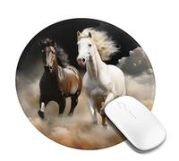 Tappetino per mouse lavabile per computer con base in gomma antiscivolo Cavallo che passa attraverso le nuvole Tappetino per mouse per laptop Accessori da scrivania Tappetino per mouse da gioco per
