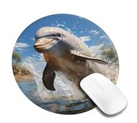 Tappetino per mouse lavabile per computer con base in gomma antiscivolo C'è un delfino che salta tappetino per mouse per laptop accessori da scrivania tappetino per mouse da gioco per tavolo da