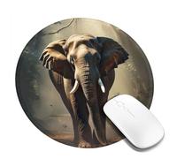 Tappetino per mouse lavabile per computer con base in gomma antiscivolo, elefante nella foresta, tappetino per mouse per laptop, accessori da scrivania, tappetino per mouse da gioco, per ufficio