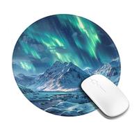 Tappetino per mouse lavabile per computer con base in gomma antiscivolo, motivo: aurora boreale, accessori da scrivania, tappetino per mouse da gioco, per ufficio, tavolo, computer, casa, 4 pezzi