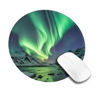 Tappetino per mouse lavabile per computer con base in gomma antiscivolo, motivo: aurora boreale, accessori da scrivania, tappetino per mouse da gioco, per ufficio, tavolo, computer, casa, 2 pezzi