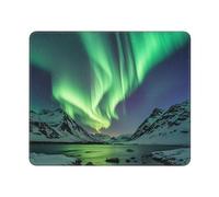 Tappetino per mouse lavabile per computer con base in gomma antiscivolo, motivo aurora boreale, accessorio da scrivania, tappetino per mouse da gioco, per ufficio, tavolo, computer, casa, 25 x 30 cm