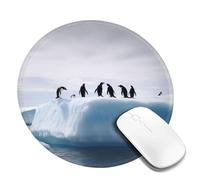 Tappetino per mouse lavabile per computer con base in gomma antiscivolo pinguini sull'iceberg Tappetino per mouse per laptop accessori da scrivania tappetino per mouse da gioco per tavolo da ufficio