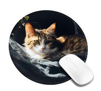 Tappetino per mouse lavabile per computer con base in gomma antiscivolo, tappetino per mouse con gatto che riposa, per laptop, accessori da scrivania, tappetino per mouse da gioco, per ufficio, tavolo