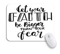 Tappetino Per Mouse Let Your Faith Be Bigger Than Fear Tappetino Per Il Mouse Antiscivolo Lavabile Personalizzato Tappetino Mouse Gaming, Per Computer, Ufficio, 25 x 30cm