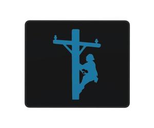 Tappetino per Mouse Lineman On A Pole Statue Lavabile Gaming Mouse Pad Multifunzione Desk Mat per Laptop Computer Sensori da Gioco 10X12In