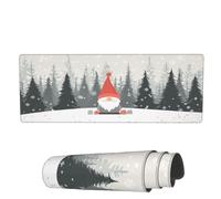 Tappetino per Mouse Little GNOME Winter Trees Tappetino Mouse Gaming Personalizzato Sottomano, per Scrivania, Laptop, Gaming Mouse, 80x30cm