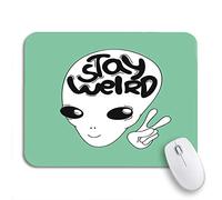Tappetino per Mouse Little Sweet Smiling Alien Simple White And Black Tappetino Mouse Pad Facile da Pulire Impermeabile Sottomano, per Casa, Ufficio, 25 x 30cm