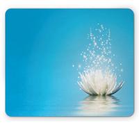 Tappetino per Mouse Lotus Mystic Lotus with Dreamlike Effects Peace Unusual Relaxing Image Tappetini Mouse Antipolvere Mousepad Forma Rettangolare, per Computer, Laptop, Gaming Mouse, 25x30cm