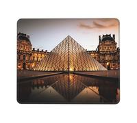 Tappetino per Mouse Louvre Museum in Paris Antiscivolo Tappetino Mouse Gaming Lavabile Desk Mat per Mac Gaming Sensori da Gioco 10X12In