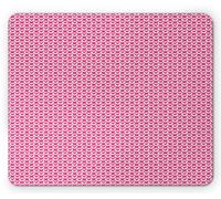Tappetino per Mouse Love Love Theme Simple Heart Shapes in Round Dotted Romantic Couple Items Tappetino Mouse Piccolo Antipolvere Sottomano, per Casa, Scrivania, Gaming Mouse, 25x30cm
