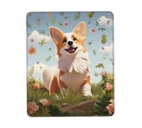 Tappetino per Mouse Lovely Corgi 25X30Cm Soffice Tappetini per Il Mouse Portatile Mousemat per Ufficio Casa