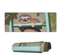 Tappetino per Mouse Lovely S-Loth On The Stairs Tappetino Mouse Base Antiscivolo in Gomma Mousepad Forma Rettangolare, per Ufficio, Casa, Scrivania, 80x30cm