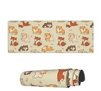 Tappetino Per Mouse Lovely Shiba Inu Dogs Tappetini Mouse Personalizzato Sottomano, Per Computer, Ufficio, Scrivania, 80x30cm
