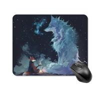 Tappetino per mouse Magic Wolf Fox con base antiscivolo portatile per computer, laptop, ufficio, casa e viaggi