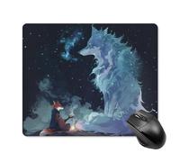 Tappetino per mouse Magic Wolf Fox con base antiscivolo portatile per computer, laptop, ufficio, casa e viaggi