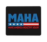 Tappetino per Mouse Maha Make America Healthy Again 2025 Tappetini Mouse Base Antiscivolo in Gomma Confortevole Sottomano, per Computer, Laptop, Scrivania, 25x30cm