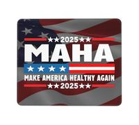 Tappetino per Mouse Maha Make America Healthy Again 2025 Tappetino Mouse Pad Base Antiscivolo in Gomma Personalizzato Mousepad Forma Rettangolare, per Scrivania, Laptop, Ufficio, 25x30cm