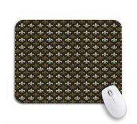 Tappetino per Mouse Masculine Fleur De Lis Pattern Green Colonial Male Tappetino Mouse Pad Base Antiscivolo in Gomma Confortevole Tappetino per Il Mouse Antiscivolo, per Gioco, Casa, 25 x 30cm