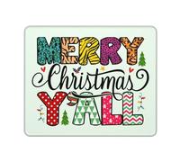 Tappetino per Mouse Merry Christmas Y'All Tappetino per Mouse da Gioco Migliora Precisione E velocità Protezione Scrivania da Ufficio Lavabile Mousepad per Ufficio Pc Laptop 25X30Cm