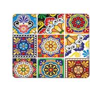 Tappetino per Mouse Mexican Talavera Ceramic Tile Pattern Mouse Pad Lavabile Tappetino per Mouse da Gioco Confortevole Desk Mat per Gaming Computer Portatile Mac 25X30Cm